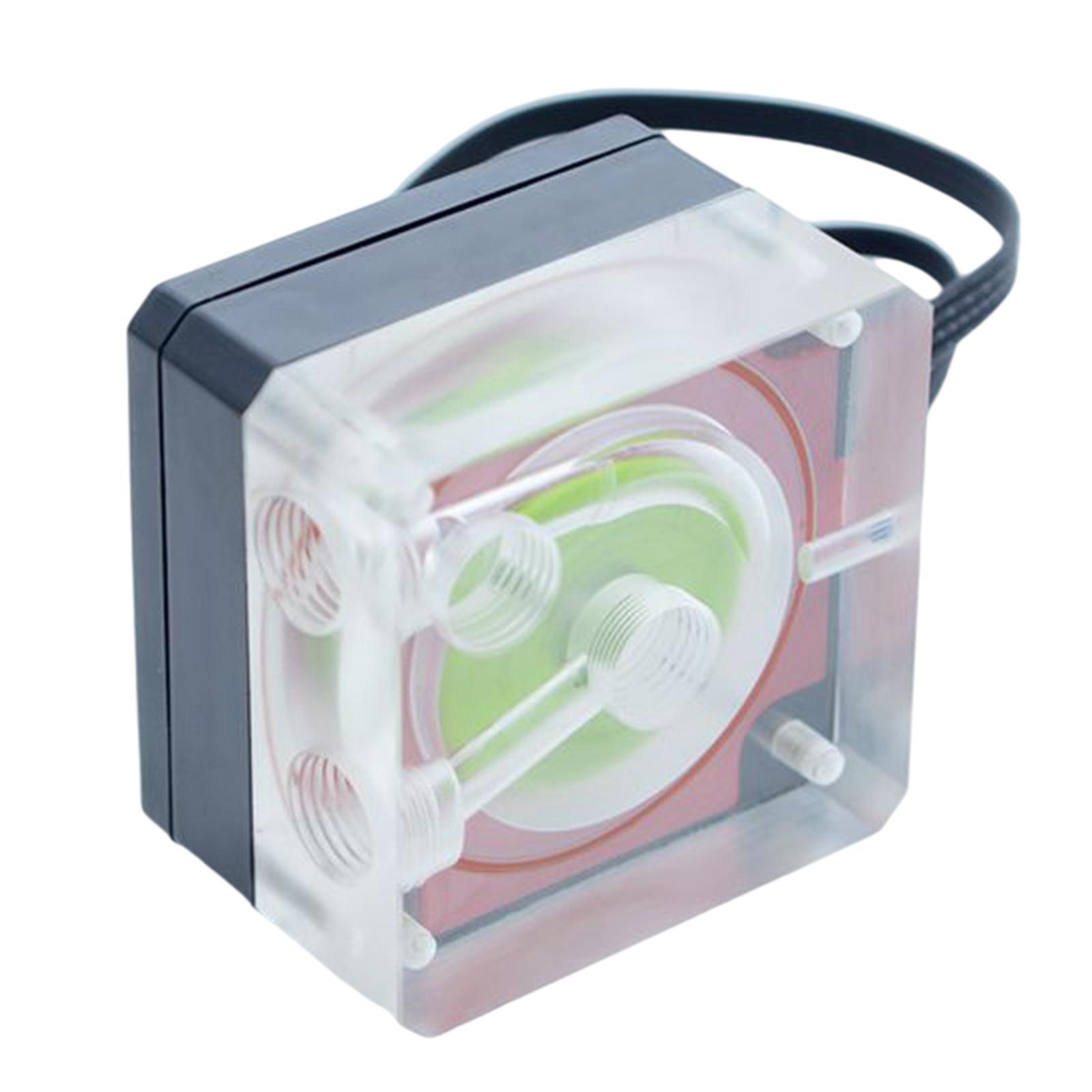 Cubic Water Cooling Pump DC 12V PWM Speed Control Meters