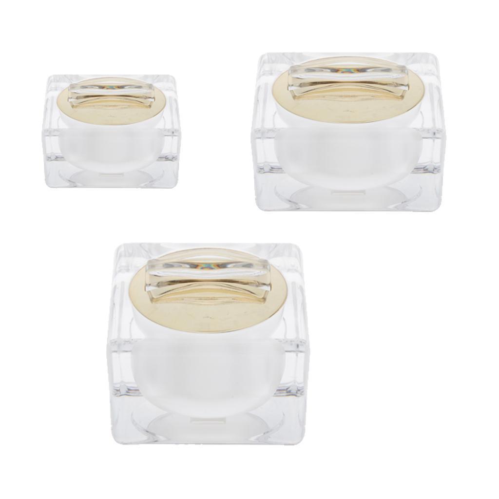 Empty Acrylic Cosmetic Jar Travel Cream Lotion Container with Inner Lid