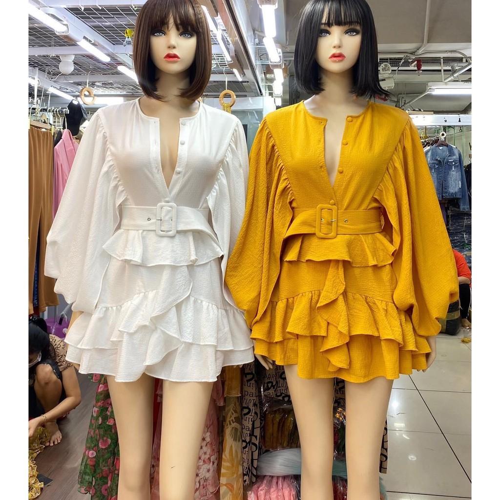 Đầm đi tiệc đi chơi xốp phồng kèm ảnh thậtđi chơi đi tiệc đám cưới, du lịch sang chảnh cao cấp PVC