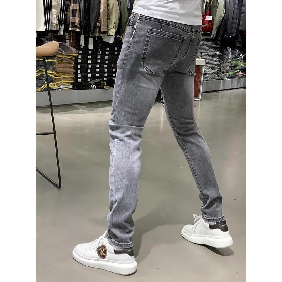 Quần Jean Nam Ống Suông, Quần Bò Nam Co Giãn, Phối Rách Thời Trang Mẫu Mới 2023 OBOK Fashion MS58