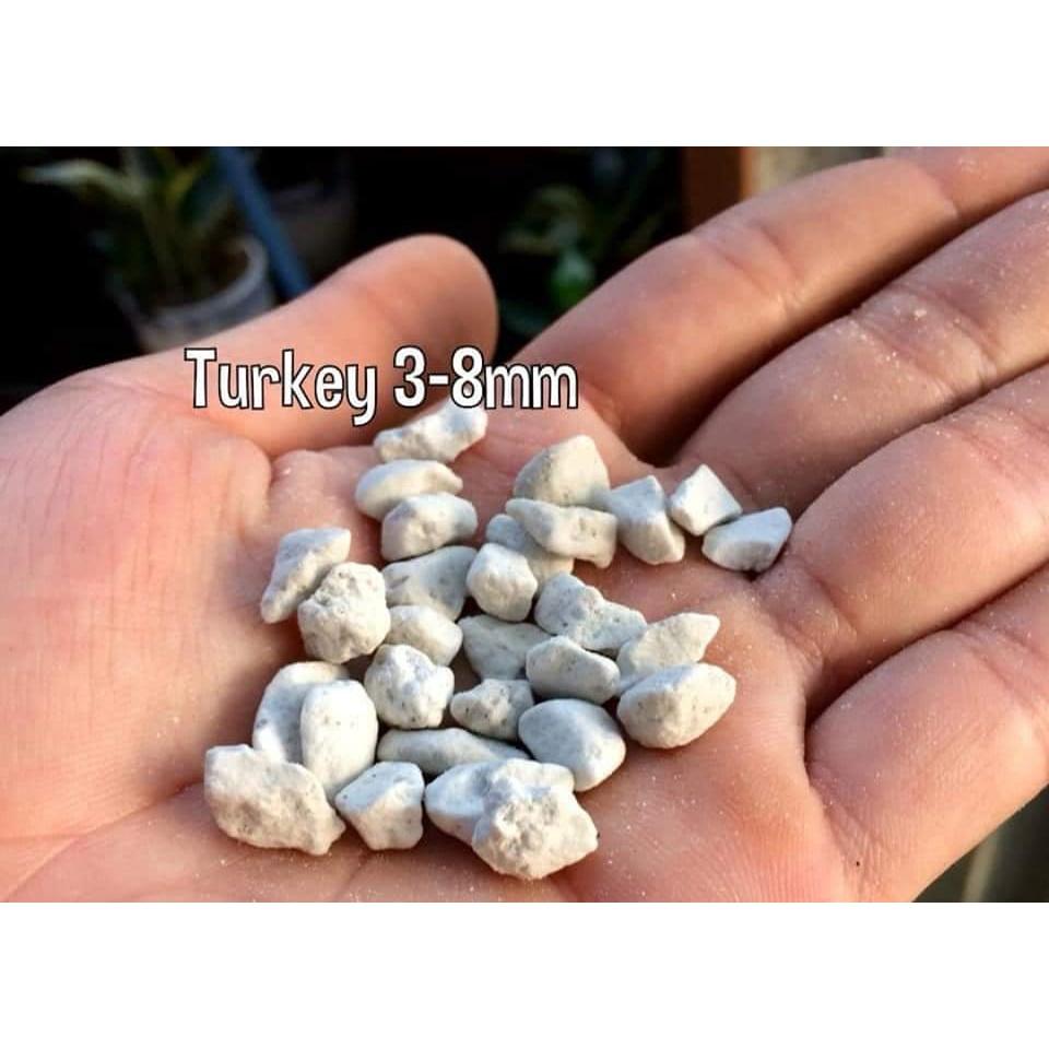 Đá Lông Vũ Turkey Nham Thạch Trắng 1Kg Size 3mm-8mm - Vật Liệu Lọc Hồ Cá