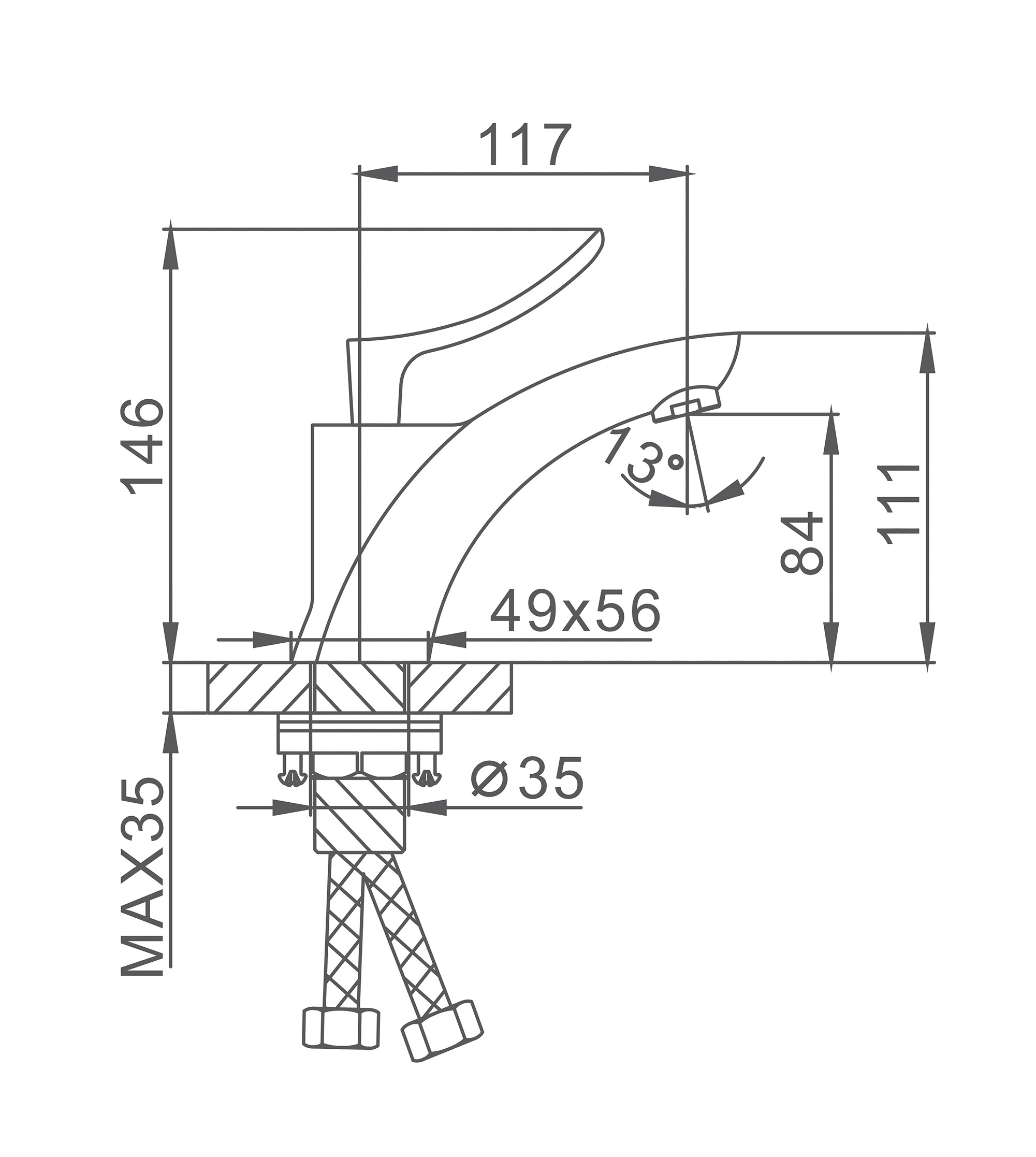 Vòi chậu lavabo nóng lạnh Frap F1081 - Hàng Chính Hãng LIÊN BANG NGA