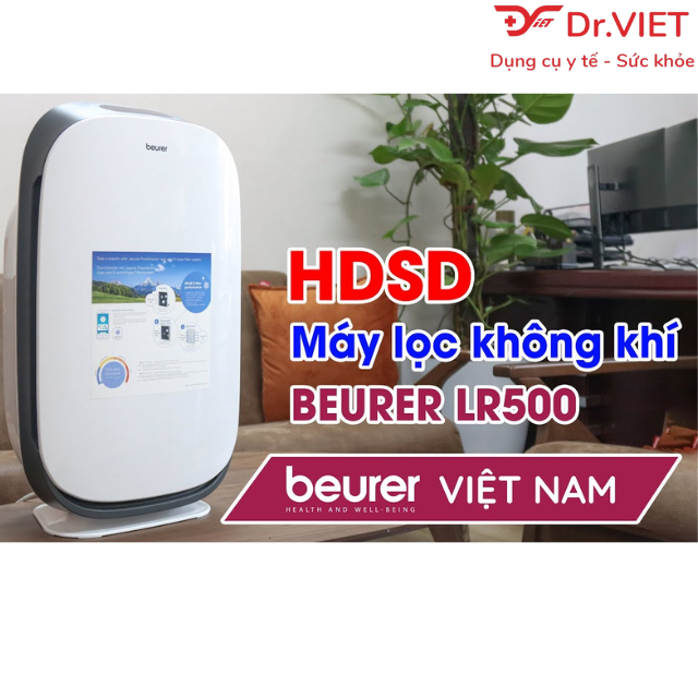 Máy lọc không khí Beurer LR500 Hàng chính hãng- Công nghệ hiện đại HEPA với khả năng lọc bụi vi khuẩn đến 99%, bảo hành 24