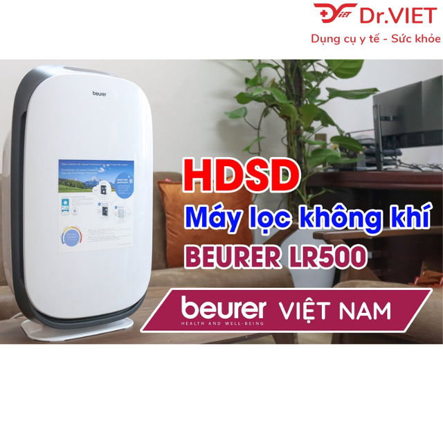 Máy lọc không khí Beurer LR500 Hàng chính hãng-  Công nghệ hiện đại HEPA với khả năng lọc bụi vi khuẩn đến 99%, bảo hành 24