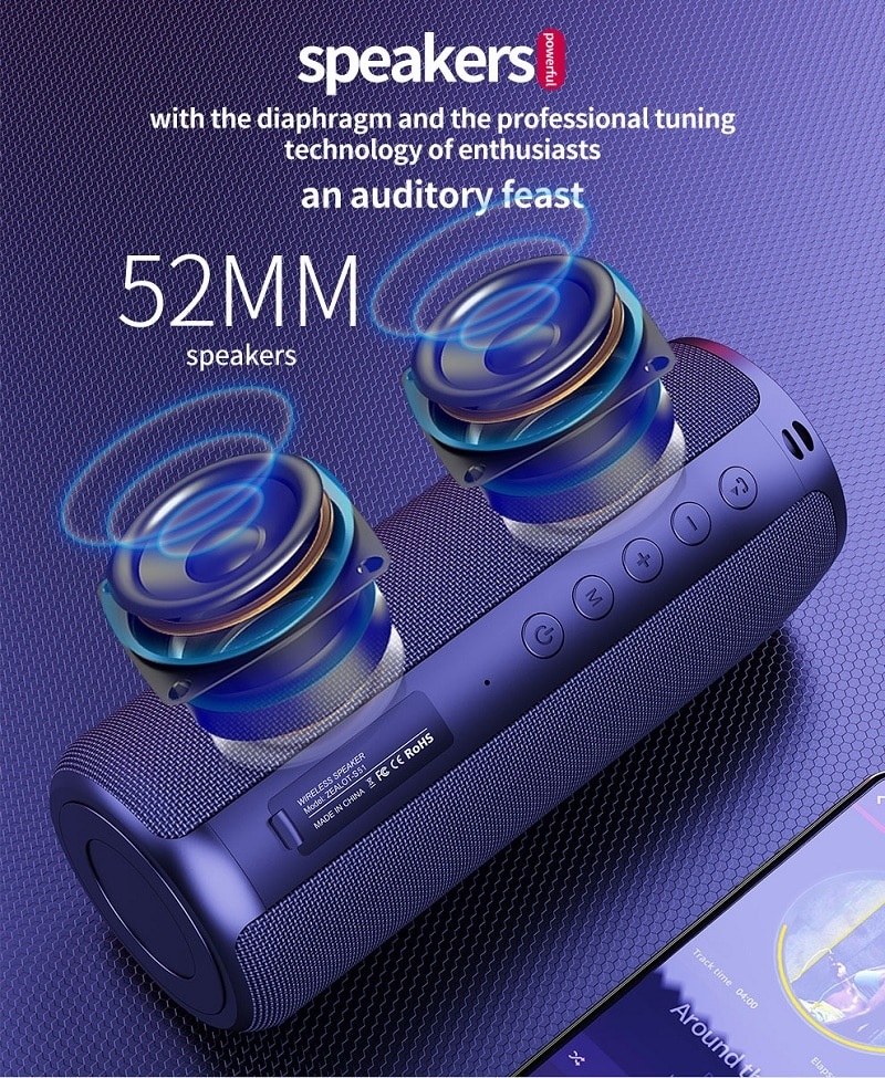 SOAIY Loa Bluetooth 5.0 Zealot S51 - Hàng Nhập Khẩu