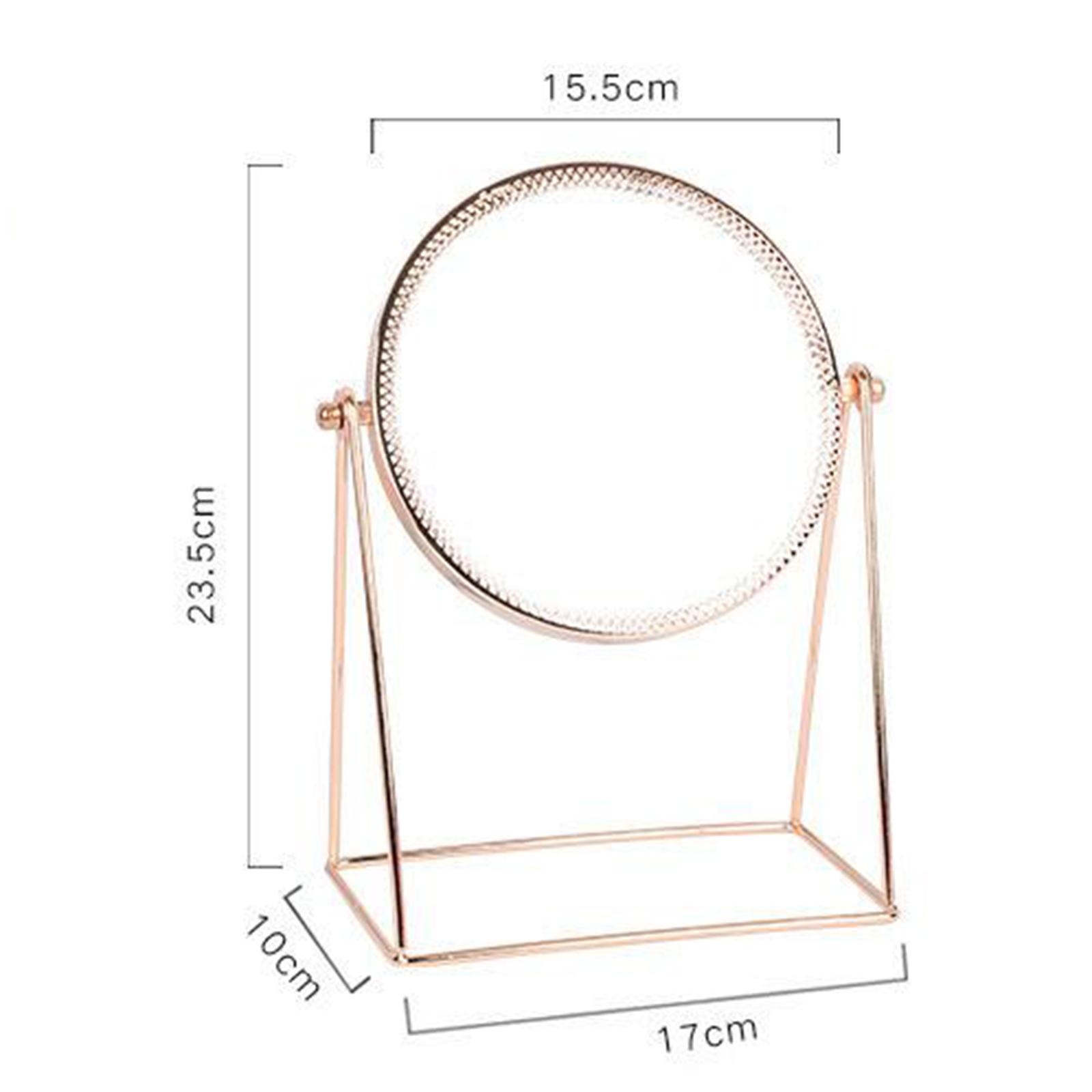 Metal Makeup Mirror Desk Vanity Mirror Cosmetic Mirror for Washrooms Living Rooms and More