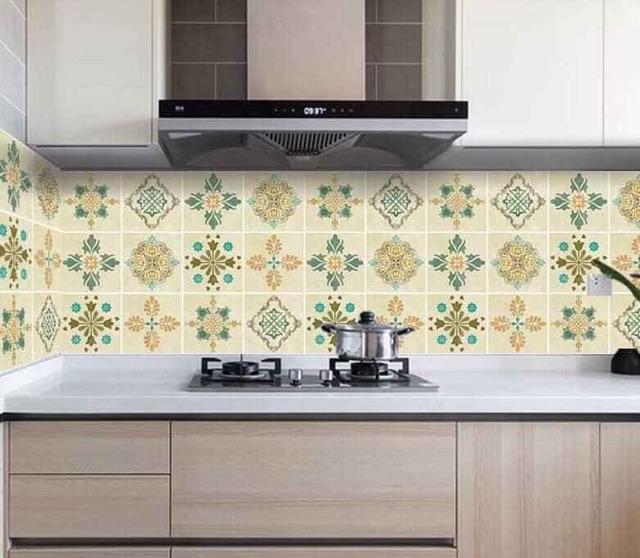 GIẤY DÁN TƯỜNG NHÀ BẾP CHỐNG THẤM DẦU MỠ LOẠI HOA VĂN _SỈ TOÀN QUỐC