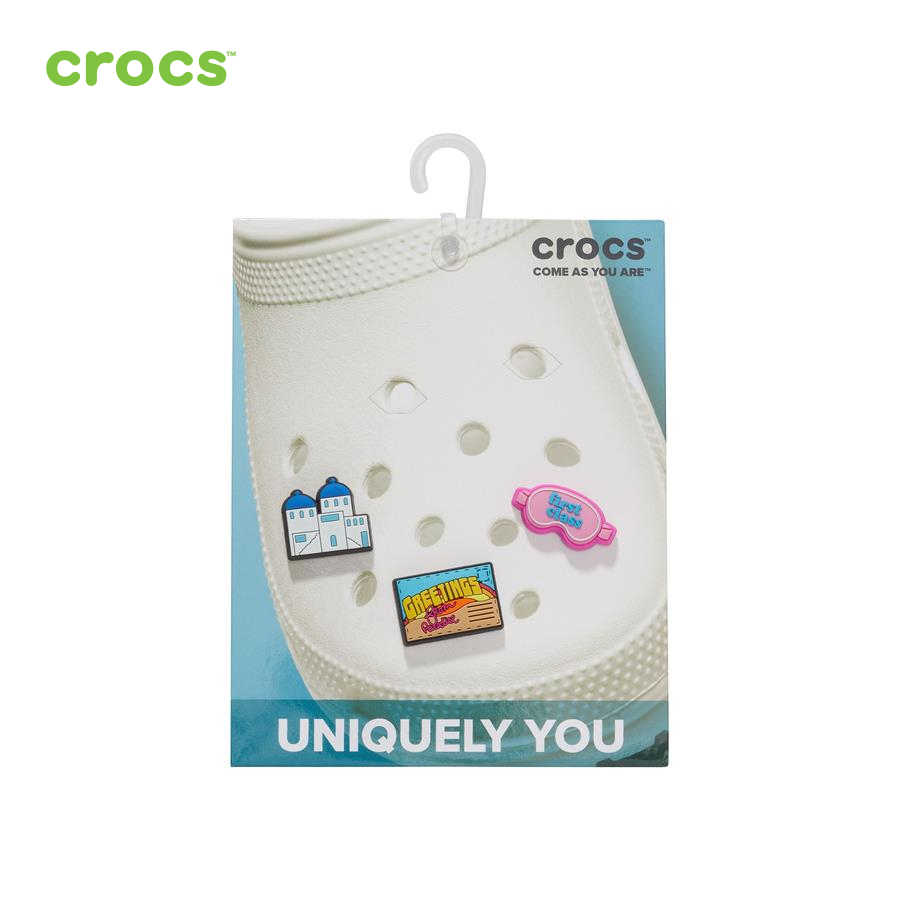 Sticker nhựa jibbitz unisex Crocs Travel Vacation