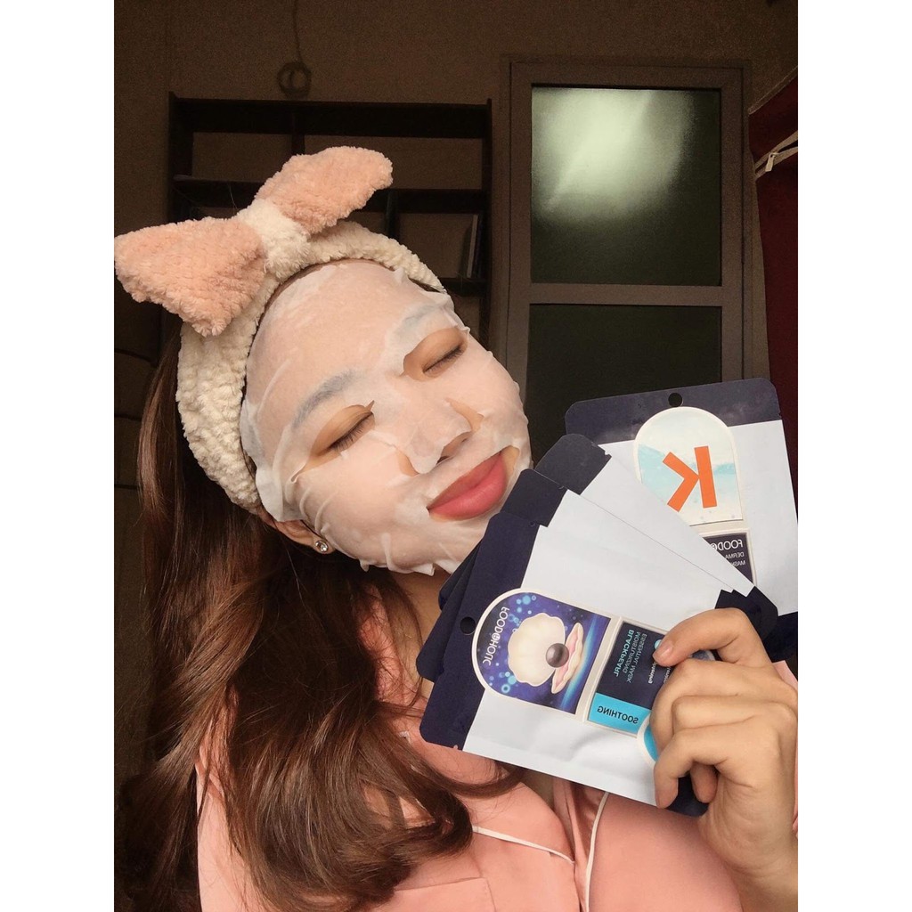 Combo 10 Mặt Nạ Mix Dưỡng Da Toàn Diện Foodaholic Mask 23gx10 - Tặng Kèm Cột Tóc Nơ BERAV Handmade Annie Ribbon  Giao Màu Ngẫu Nhiên