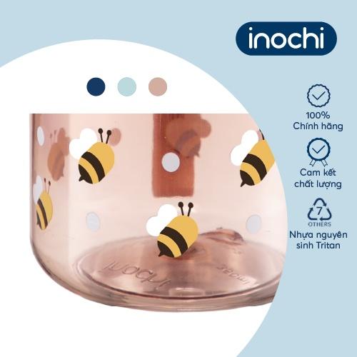 Bình nước Inochi - Kita Fami 350ml màu Xanh chàm/Xanh ngọc/Cam sữa