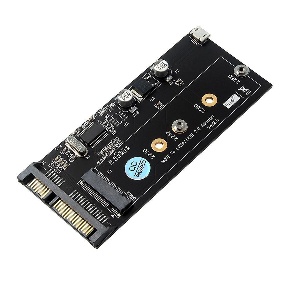 M.2 NGFF to SATA Converter Card For 2230/2242/2260/2280mm M.2 SSD Hard Drive