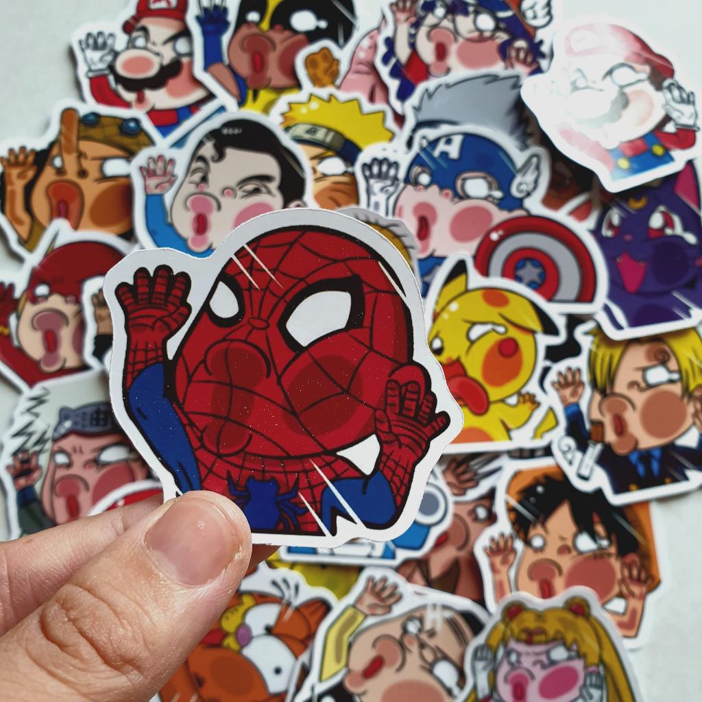 Sticker hài hước Cắt Sẵn Hình Dán Trang Trí Mũ Bảo Hiểm Laptop Điện Thoại Ván Trượt Sổ tay Notebook