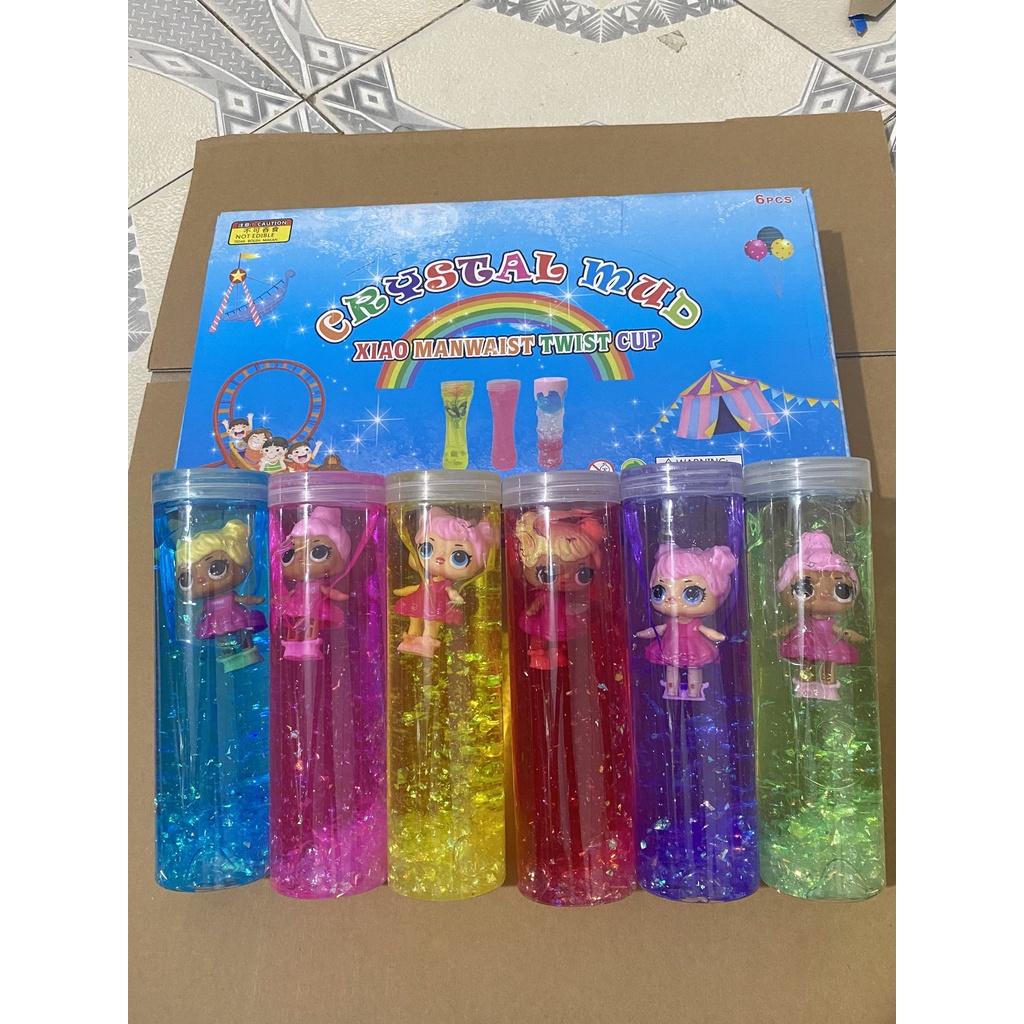 SLIME LỌ KIM TUYẾN THỦY TINH LI TI LOẠI TO cực đẹp thiết kế độc đáo ấn tượng Đồ chơi Slam Gudetama hàng sẵn