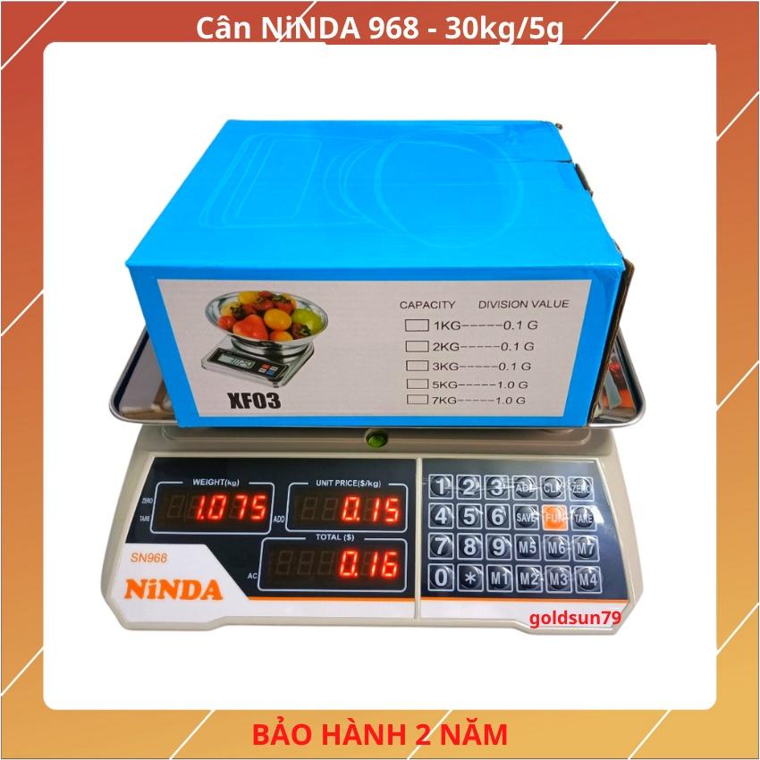 cân điện tử nhà bếp NiNDA 968 ( 30kg/5g ) dùng để tính tiền hàng ( bảo hành 24 tháng )