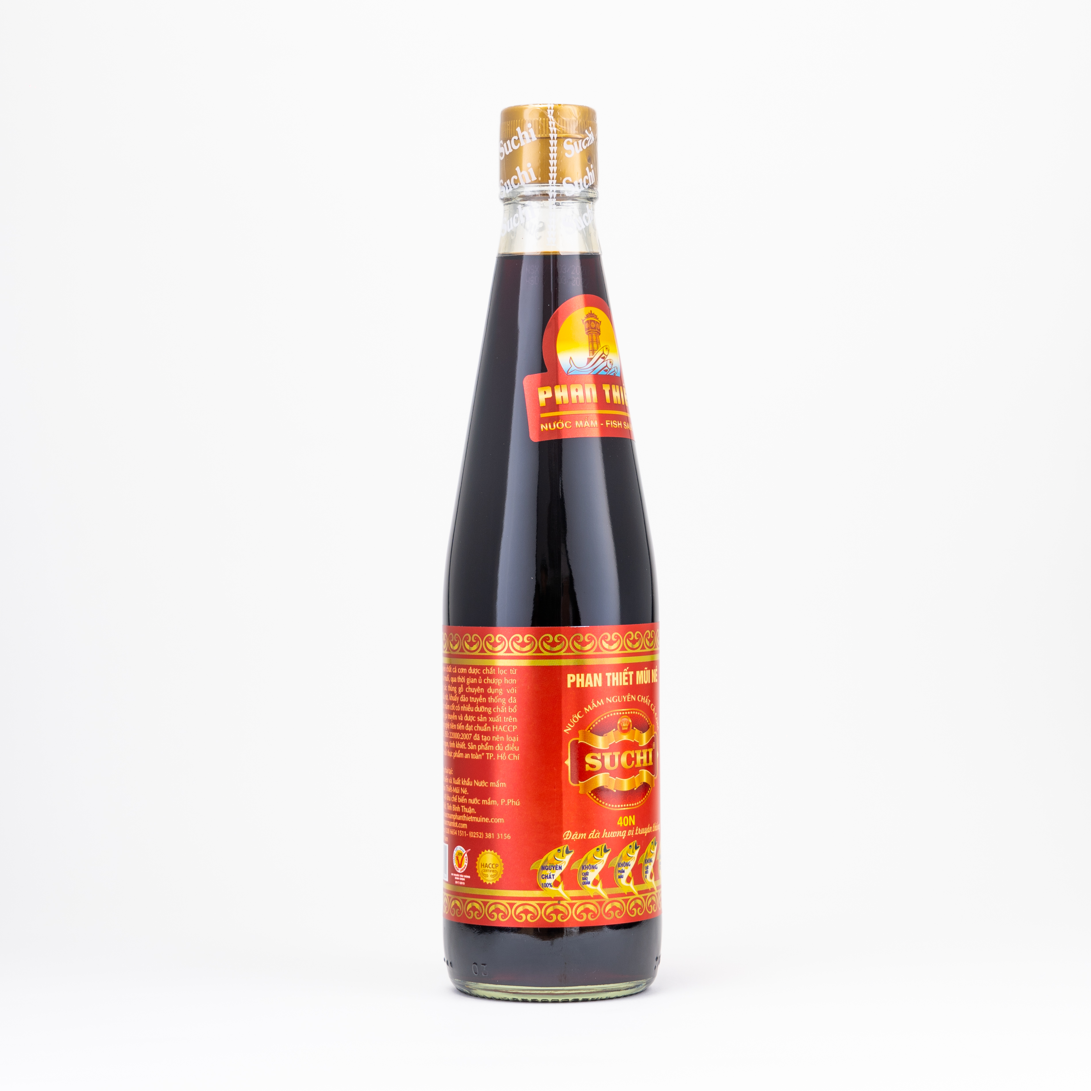 Hộp 2 Chai x 520ml Nước Mắm Cá Cơm Truyền Thống có US FDA Xuất Khẩu Suchi 40N 520ml