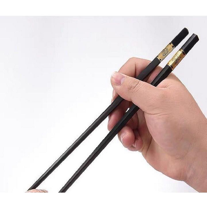 BỘ 10 ĐÔI ĐŨA HỢP KIM ĐẦU BỌC VÀNG CHỐNG MỐC CHỐNG TRƯỢT SANG TRỌNG