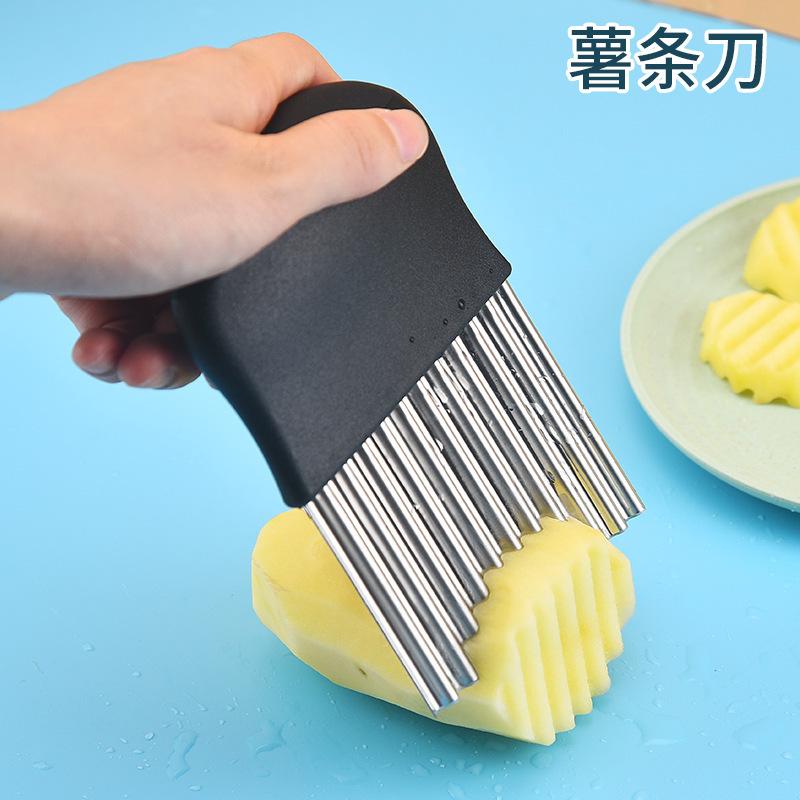 Dụng Cụ Cắt Khoai Tây Chiên Bằng Thép Không Gỉ Đa Năng Mới