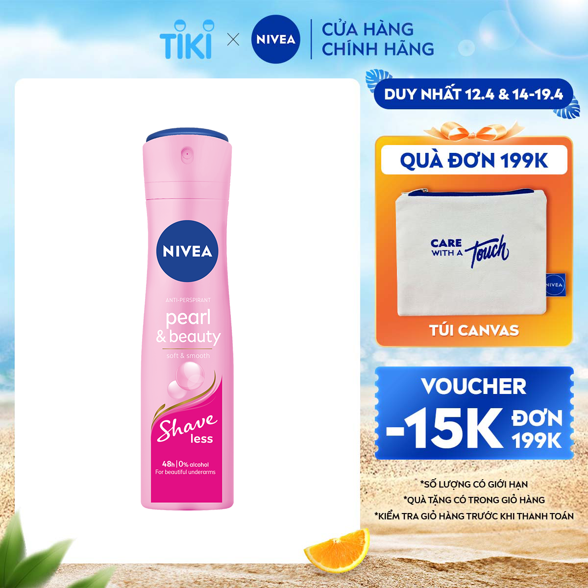 Xịt Ngăn Mùi Nivea Shaveless Ngọc Trai Đẹp Quyến Rũ 150ml - 85348