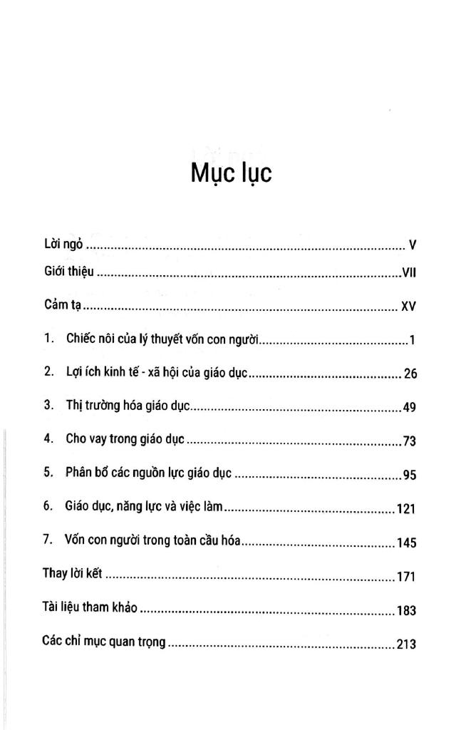 Các Lựa Chọn Trong Đầu Tư Vốn Con Người