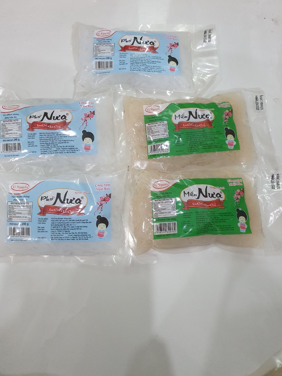 Combo 3 Gói Phở Nưa 2 Gói Miến Nưa Vị Nguyên 240Gram