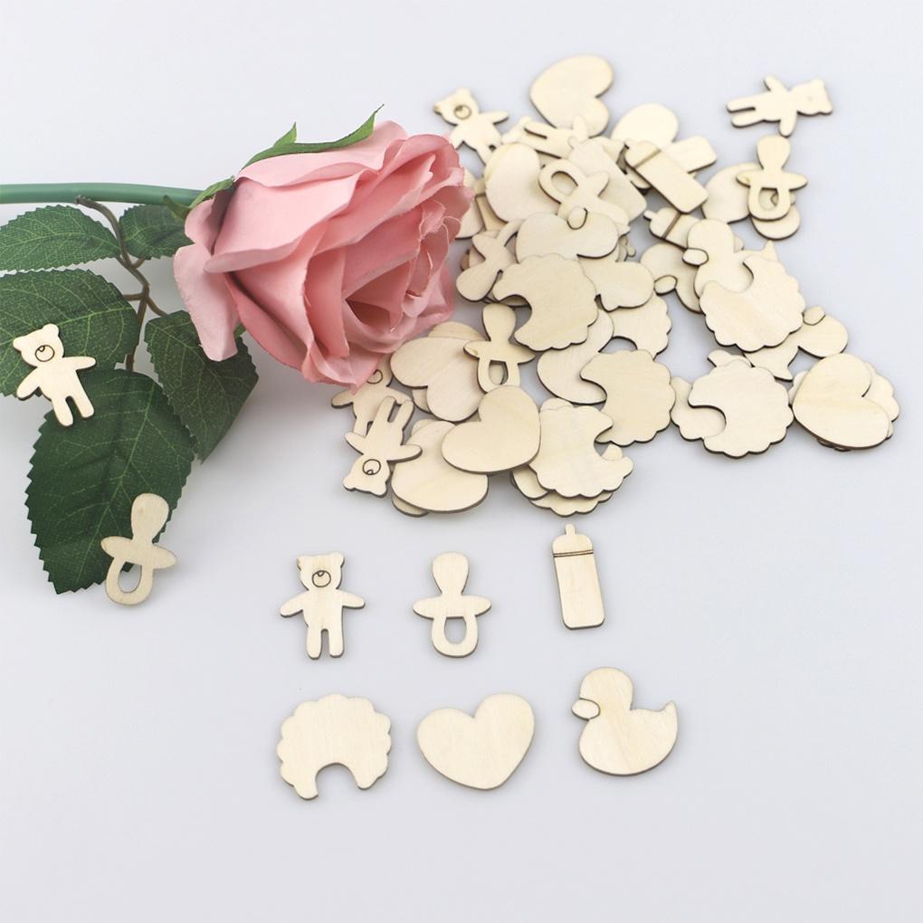 200 Pieces Wood Slices Simple Unique Exquisite Home Adornment Handicraft Part Craft Make Accessory for Different