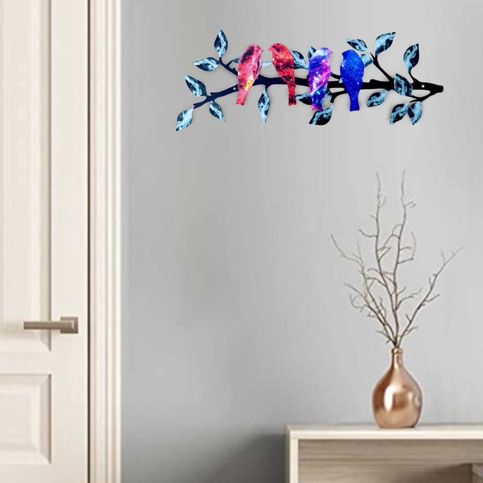 Metal Birds Wall Art Ornament Metal Sculpture for Bedroom Bathroom Kitchen