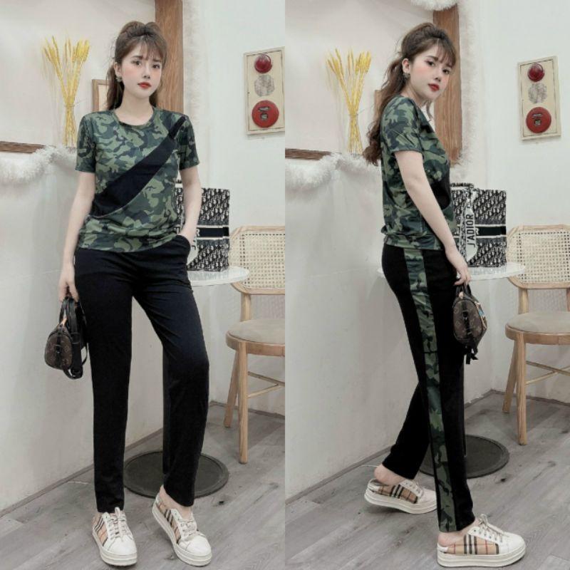 SÉT BỘ THỂ THAO PHỐI HỌA TIẾT LÍNH