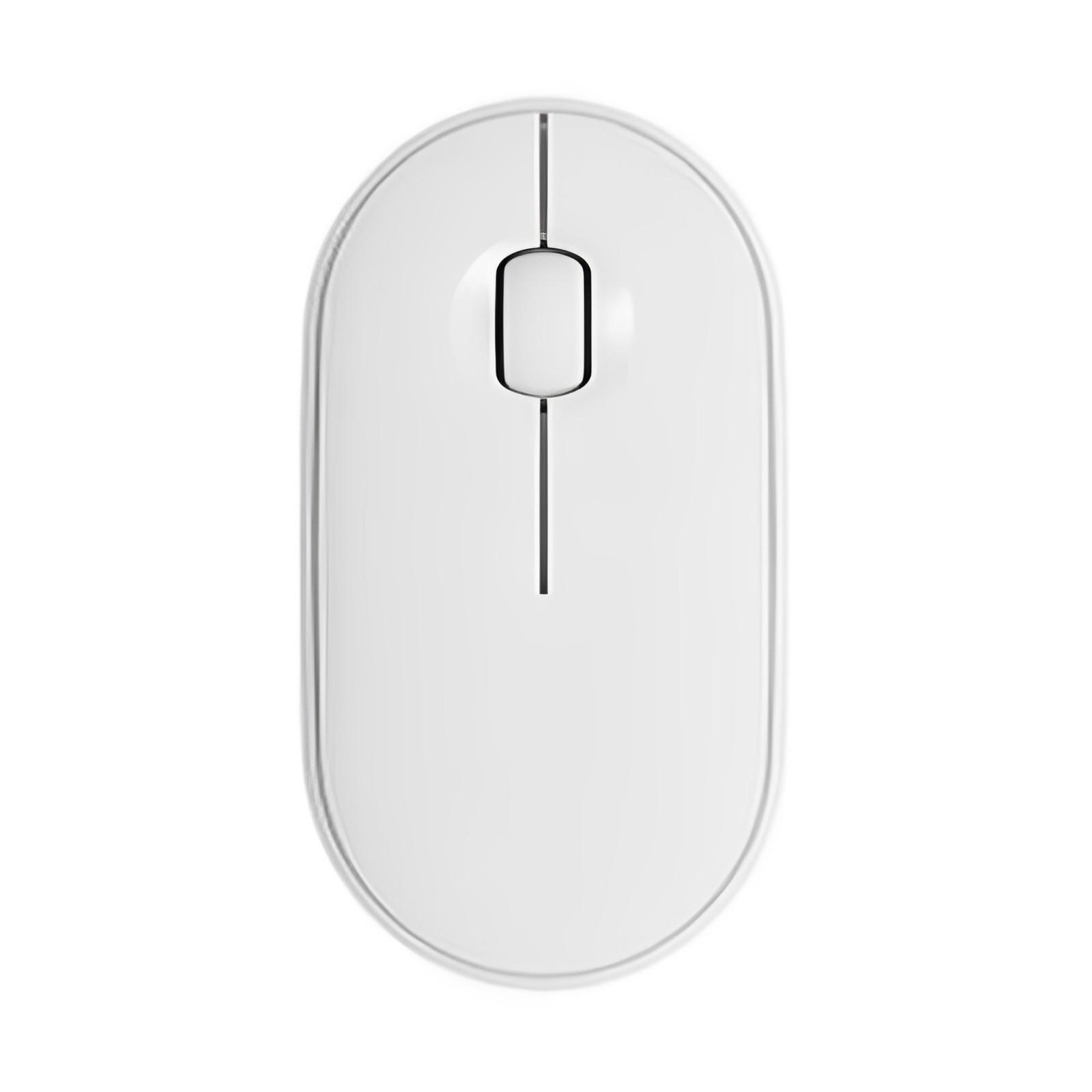 Bluetooth USB Wireless Mouse 1000DPI Portable Rechargeable for White