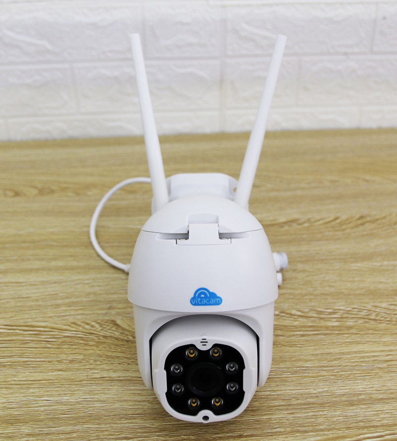 Camera 3MP Wifi IP Ngoài Trời Vitacam DZ3000 PTZ thẻ lưu trữ 32G xoay 355 độ, 3.0 Mpx 1296P hình ảnh ULTRA HD siêu nét-Hàng Chính Hãng