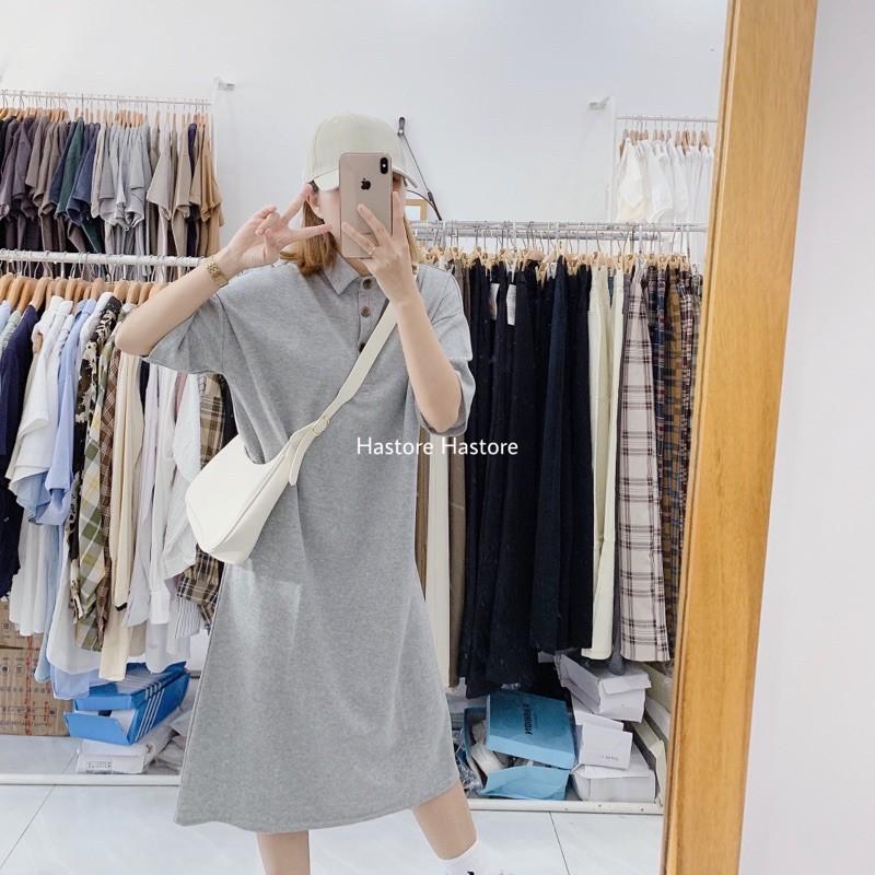 Đầm polo cài cúc chất thun mịn
