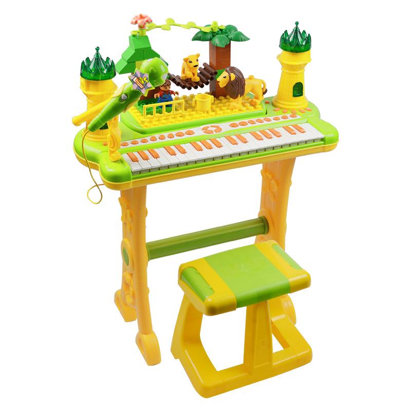 Giá Tốt Nhất Beifenle Trẻ Em Khối Xây Dựng Đàn Piano Điện Tử Có Micro 3 Bé Gái Tặng Xếp Hình Cho Bé Đồ Chơi Rung Giáo Dục Sớm 6-1