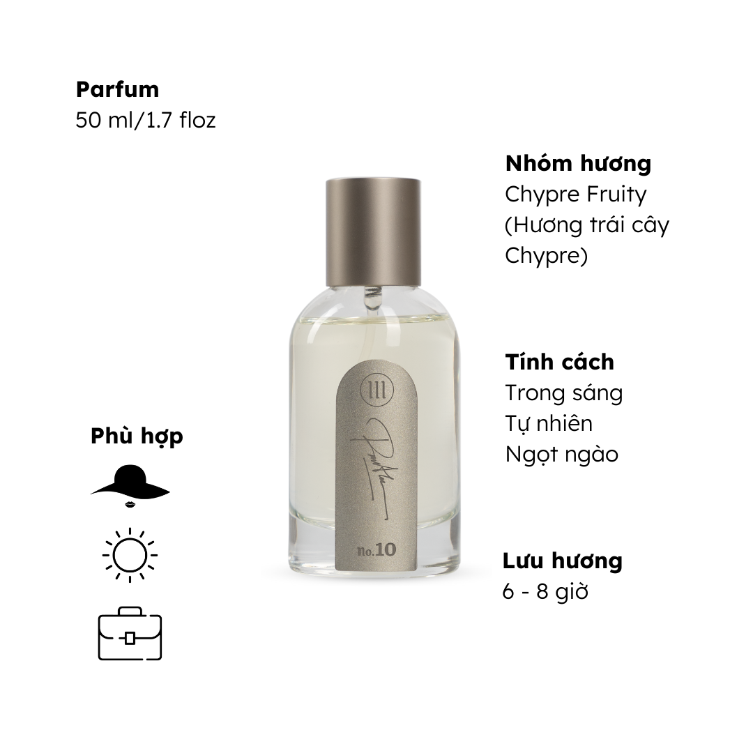 Nước hoa nữ tính trong sáng, ngọt ngào, trẻ trung No.10 (Peony Cedar) Morra - dạng xịt