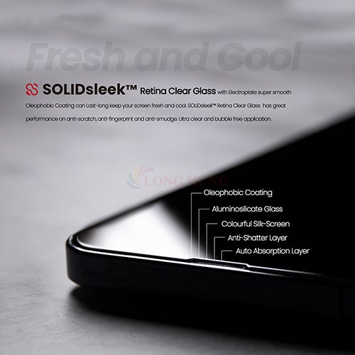 Dán màn hình cường lực Full viền Zeelot SOLIDsleek dành cho iPhone 15 Pro Max/15 Pro/15 Plus/15/14/13/12/11 - Hàng chính hãng
