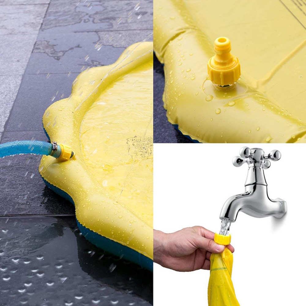 Thảm phun nước cho trẻ em chất liệu nhựa PVC, bền bỉ, giúp vui chơi giải trí