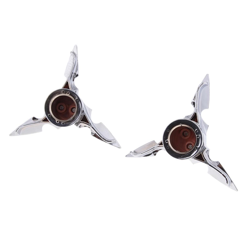 Chrome Spun Blade Spinning Axle Caps for 2002-2011