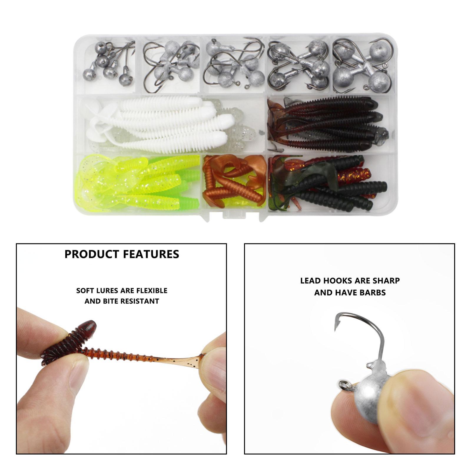 Fishing Lures Set for Bass Trout Portable Fishing Baits Crankbait Spoon Jigs
