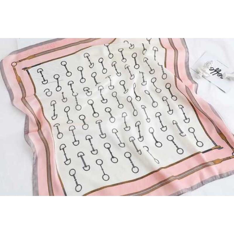Khăn turban lụa vuông choàng cổ thanh lịch size 70x70cm