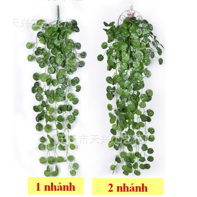 Chùm lá xanh giả trang trí không kèm bình treo