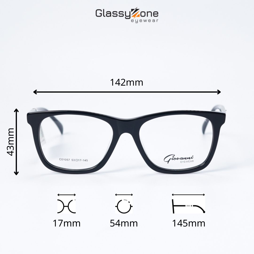 Gọng kính cận, Mắt kính giả cận nhựa Form Vuông thời trang Unisex Farrer - GlassyZone