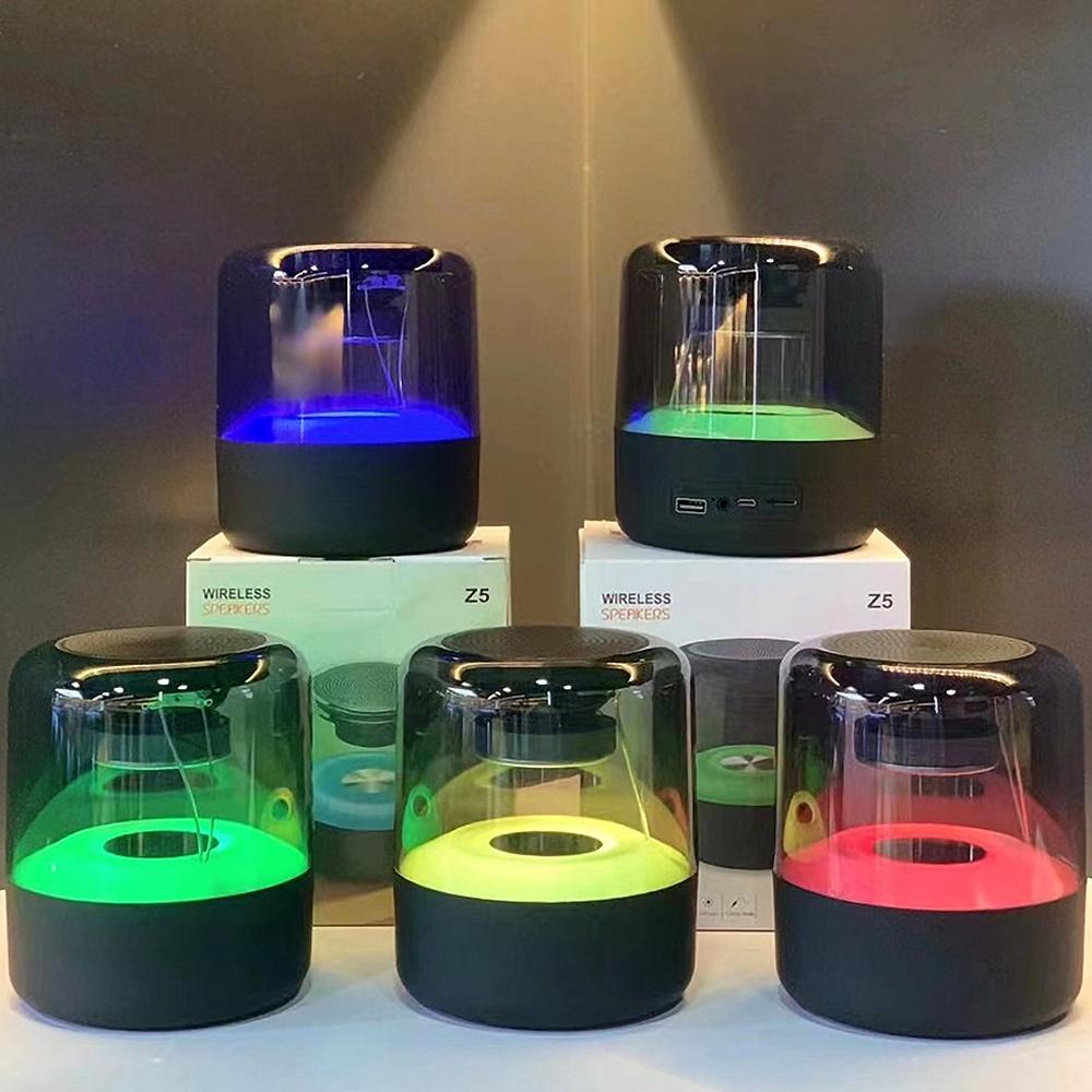 Loa Bluetooth 5.0 Không Dây Âm Thanh Stereo Thiết Kế Trong Suốt Có Đèn LED