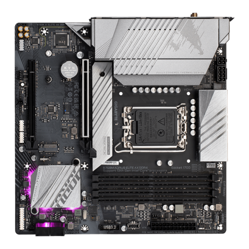 Mainboard Gigabyte B760M AORUS ELITE AX DDR4 (Intel B760M, LGA1700, 4 x DDR4 128GB, Micro-ATX) - Hàng Chính Hãng