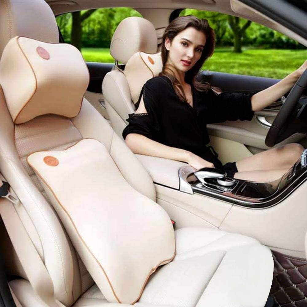 Bộ Gối đầu và tựa lưng cao su non nỉ ngồi ghế ô tô