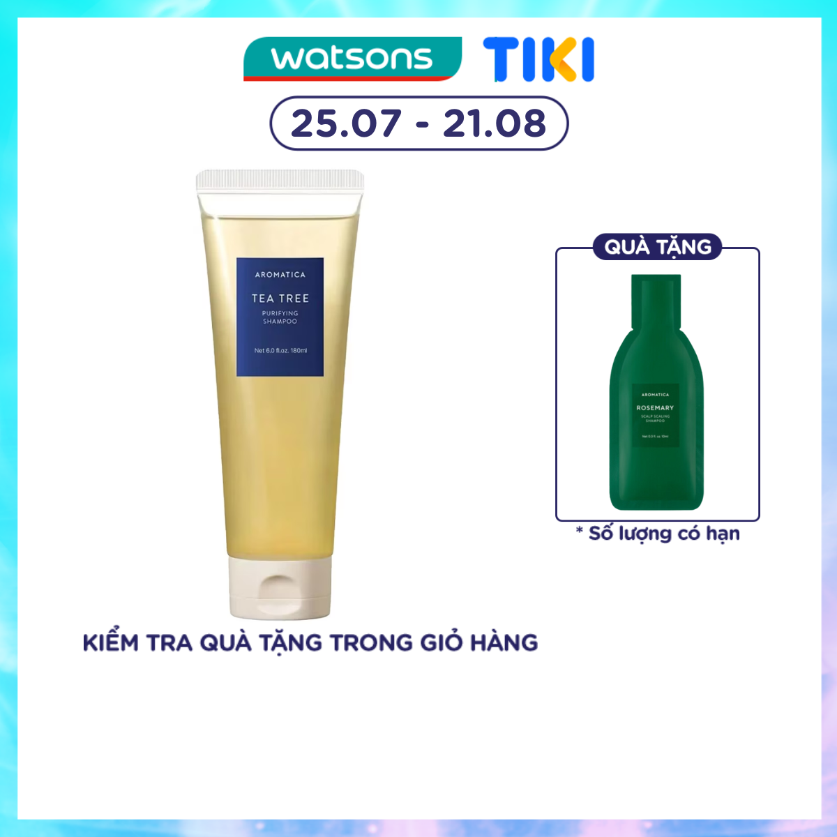 Dầu Gội Aromatica Chiết Xuất Tràm Trà 180ml