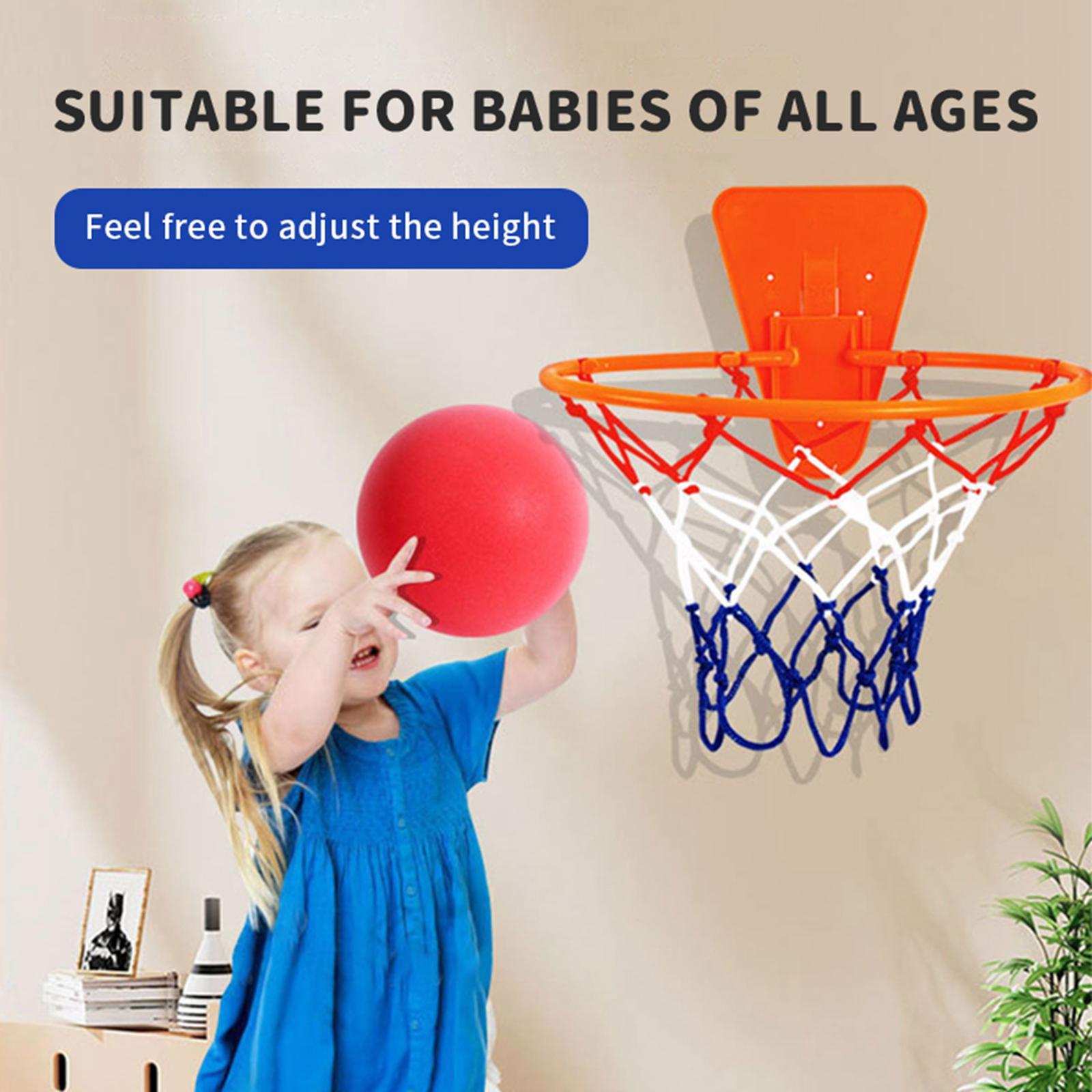 Mini Basketball Hoop Wall Frame Stand Basketball Game Accessory Kids Basketball Hoop Indoor for Home Bedroom Living Room Door