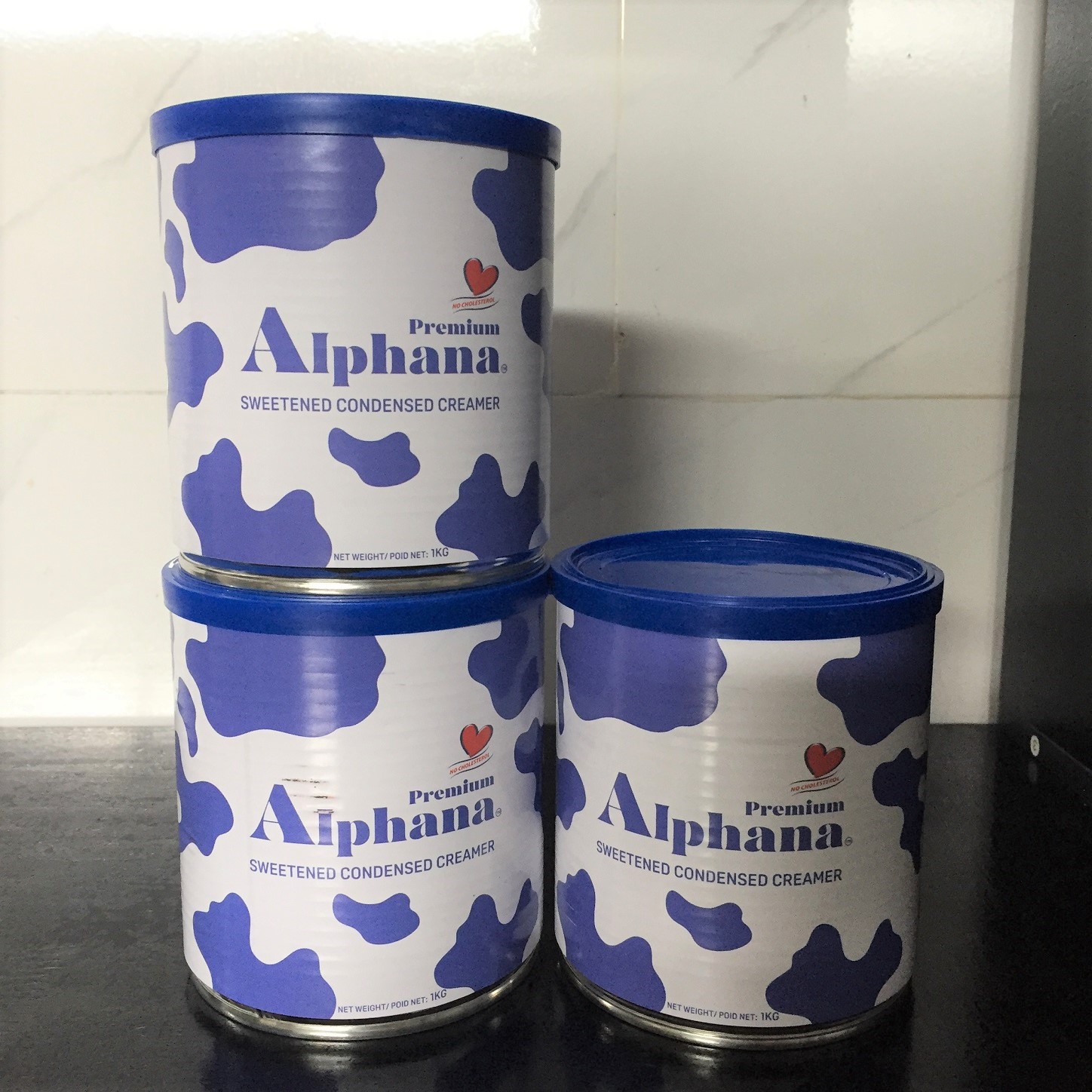 Sữa Đặc Có Đường Premium Alphana nhập khẩu Malaysia Lon 1kg thành phần đạm tỷ lệ cao đến 2.3% không Cholesterol