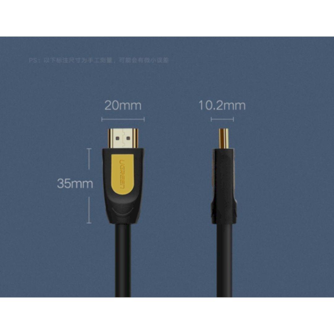 Ugreen UG80837HD101TK 0.5M 4K 60Hz Màu Vàng Đen Cáp tín hiệu HDMI 2.0 - HÀNG CHÍNH HÃNG