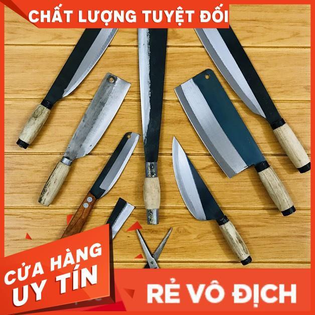 Bộ dao bếp 9 món làng nghề rèn truyền thống.