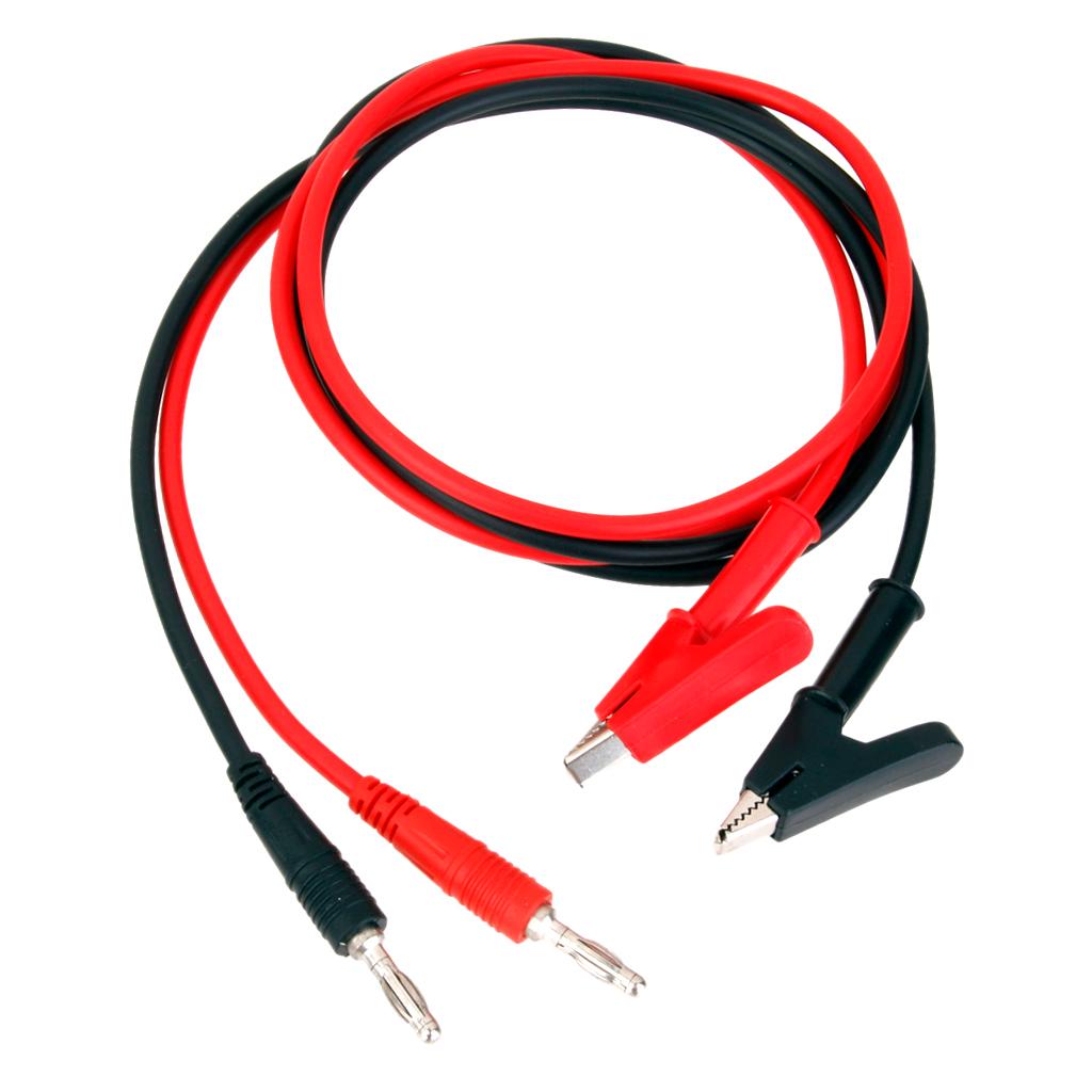 Generic 15A 4mm Banana Plug to Alligator Clip Clamp Test Probe Cable