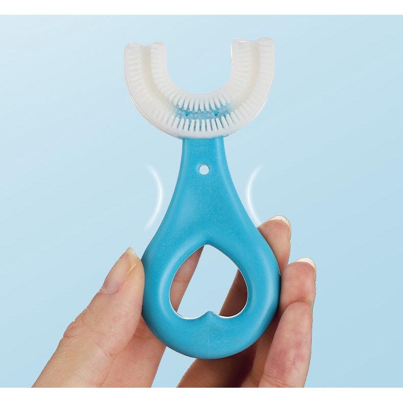 Bàn Chải Đánh Răng Hình Chữ U Bằng Silicon Cho Bé, Bàn Chải Tập Đánh Răng