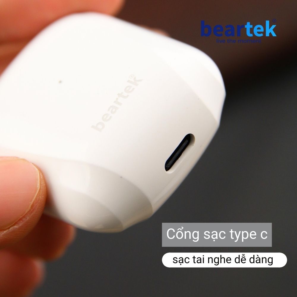 Tai nghe bluetooth không dây Beartek Bearpods B68 True Wireless – Chạm cảm ứng – Thiết kế trẻ trung năng động – Hàng chính hãng